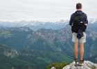 Blick in das Bergpanorama Dachsteinmassiv DSC00077 Traunstein Foto Pfluegl 190608